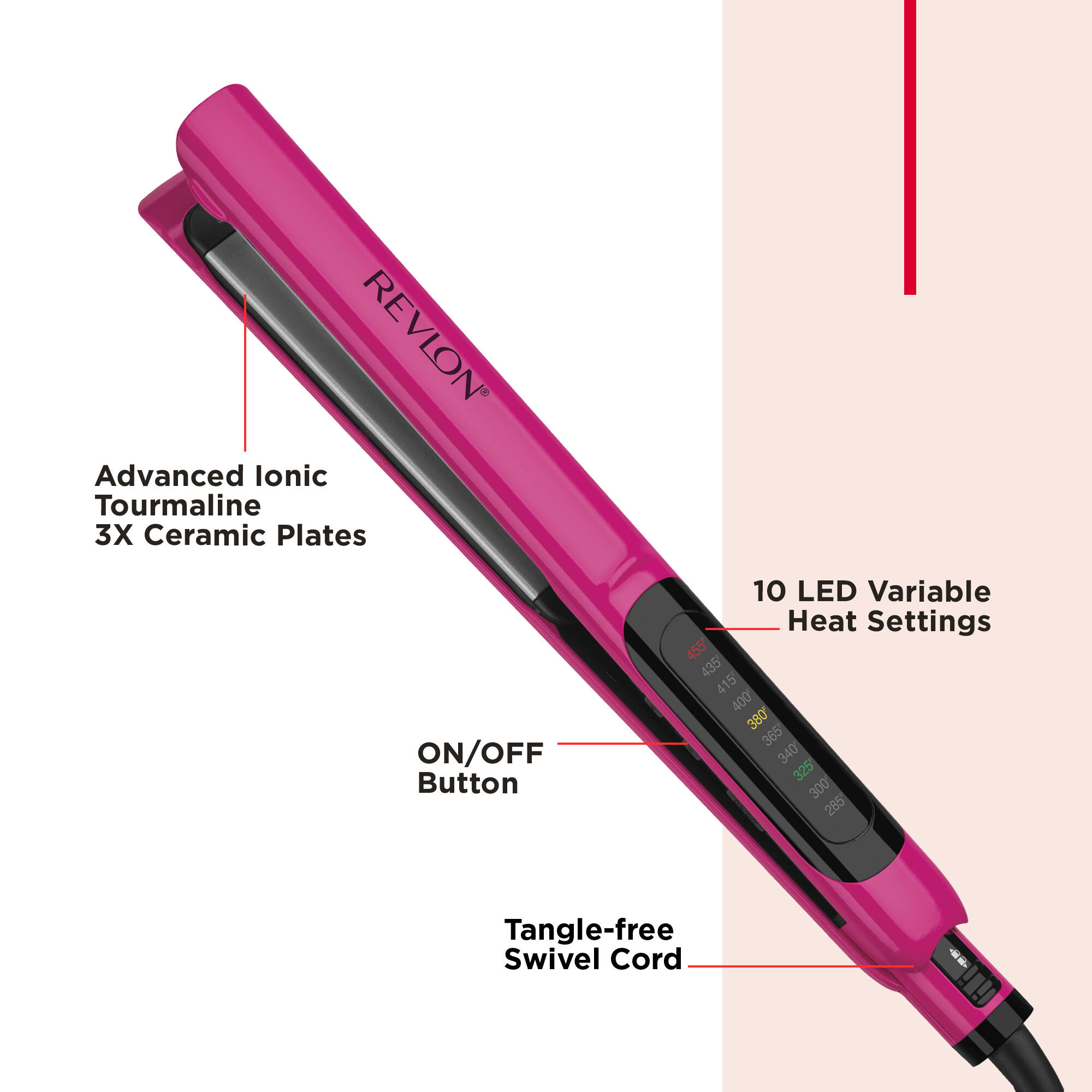 Revlon 1" Ceramic Flat Iron Hair Straightener photo 5