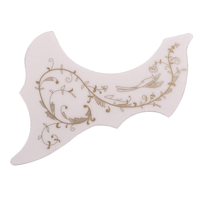 Pickguard Decorativo Shamjiam para guitarra acústica con colibrí Blanco