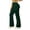 Green, variant on Sunnin Women Cargo Flare Pants Solid Color Fleece Lined Casual Lounge Pants with Pockets