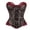yue866-Brick Red, variant on Corset Tops for Women Leopard Lace Patchwork Stylish Bustier Strapless Mesh Shapewear Bodysuit Black S