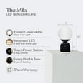 thumbnail image 6 of Brightech Mila LED Table Lamp - Bedside Reading Light with Elegant Marble Base, Modern Desk Lamp, Nightstand Lamp with Ambient Lighting - Modern Globe Lamp Shade - Black, 6 of 8