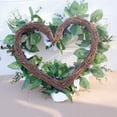 thumbnail image 7 of Flower Wall Decoration Flowers Artificial Wreath White Rose For Front Door Simulation Silk Cloth Heart Shaped Garland, 7 of 7