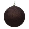 thumbnail image 1 of 8 in. Chocolate Glitter Drilled Cap Christmas Ornament Ball, 1 of 1