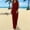 Wine, variant on Xdegoge Linen Sets for Women 2 Piece Sleeveless V Neck Tops and Wide Leg Pants Matching Set Summer Solid Lounge Breathable Vacation Travel Outfits