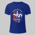 thumbnail image 6 of TOWED22 Men's 250th America Anniversary Casual Printed T-Shirt American Flag Shirt Men 250 Years of Freedom Shirt(Blue,M), 6 of 8