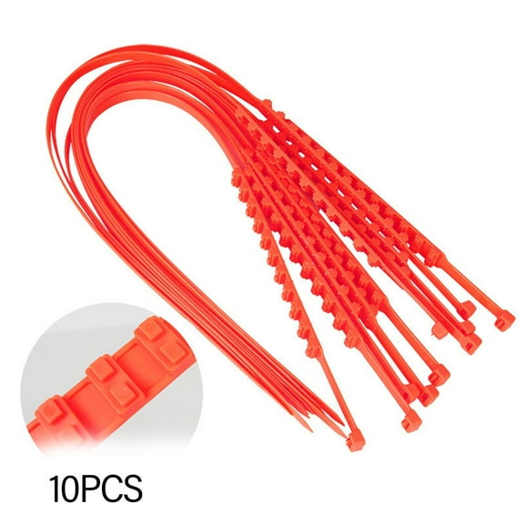 10PCS Adjustable Disposable Snow Chains Anti Slip Tire Chains Non-slip Cable Tie