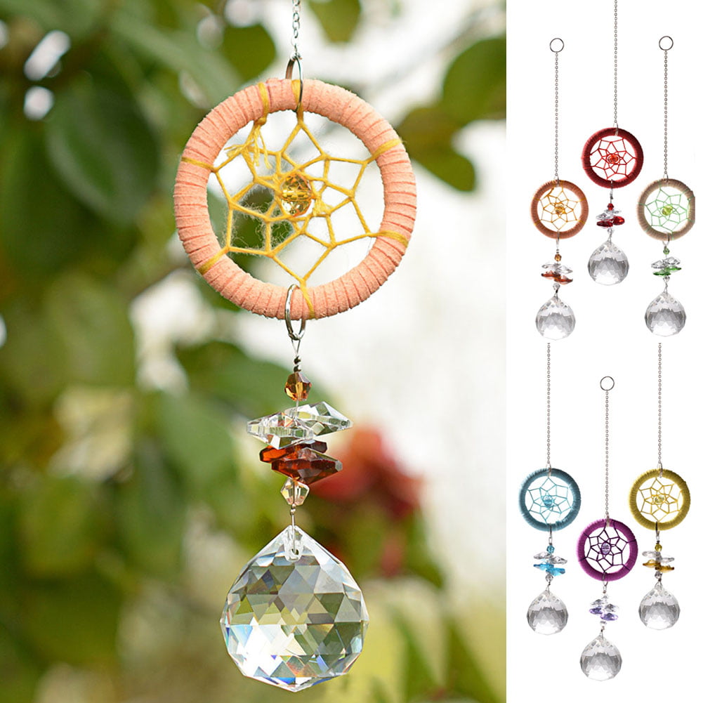 Crystal Suncatcher Window Pendant Ornaments Hanging Chandelier Rainbow Prisms 
