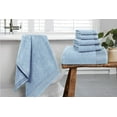 thumbnail image 6 of GLAMBURG Ultra Soft 6 Pack Cotton Towel Set, Contain 2 Bath Towels 28x55 inch, 2 Hand Towels 16x24 inch & 2 Wash Coths 12x12 inch, Compact Lightweight Quickdry Towel Set for Everyday use - Sky Blue, 6 of 8