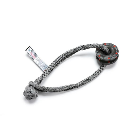 Factor 55 Shackle Rope 00265 12000 Pound Maximum Capacity; ATV/UTV Use; With Standard Duty Soft Aluminum Shackle; Grey