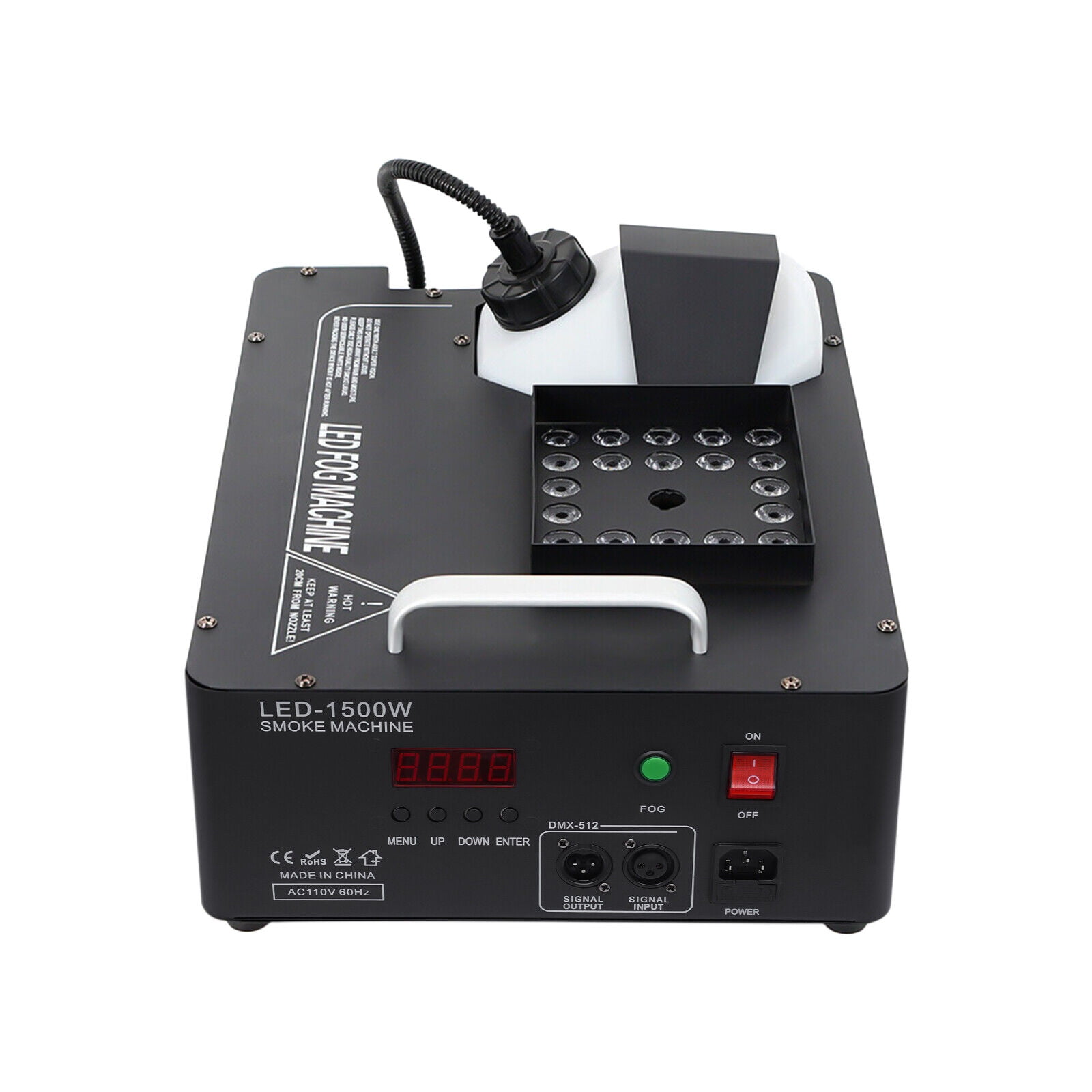1500W RGB 3in1 24 LEDs DMX Vertical Spray Stage Light Fogger Smoke Fog Machine