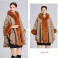 thumbnail image 6 of Women's Faux Fur Shawl Wrap Poncho Ruana Cape Open Front Cardigan Warm Cape Sweater Cloak, 6 of 6