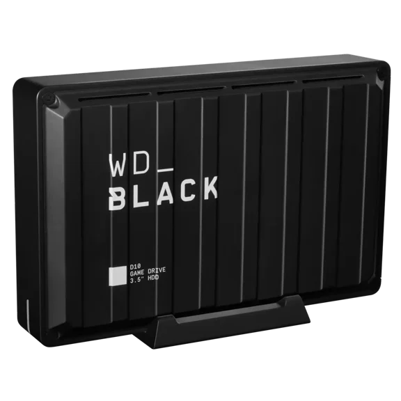 WD_BLACK 8TB D10 Game Drive USB 3.2 Gen 1, 3.5" Portable External Hard Drive HDD, 7200 RPM, Compatible with Playstation, Xbox, PC, & Mac - WDBA3P0080HBK-NESN