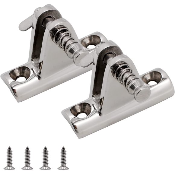 PinesC UrbanMingle Top Deck Hinge Fitting 316 Stainless Steel Marine Top Fitting 90° Hardware W/Screws C 2 Pack