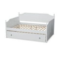 thumbnail image 5 of Baxton Studio Millie Modern Engineered Wood with Trundle Daybed, Full, White, 5 of 11