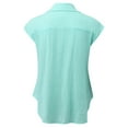 thumbnail image 5 of Razzly Women's T-Shirts Casual Solid Color Breathable Short Sleeve Shirt Comfortable Top for Everyday Style(Mint Green,2XL), 5 of 5