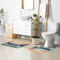 thumbnail image 6 of Yayeee Bath Rugs for Bathroom Floor Set of 2 Non Slip Fluffy Soft Absorbent Mat, Floral Mountain, 6 of 7
