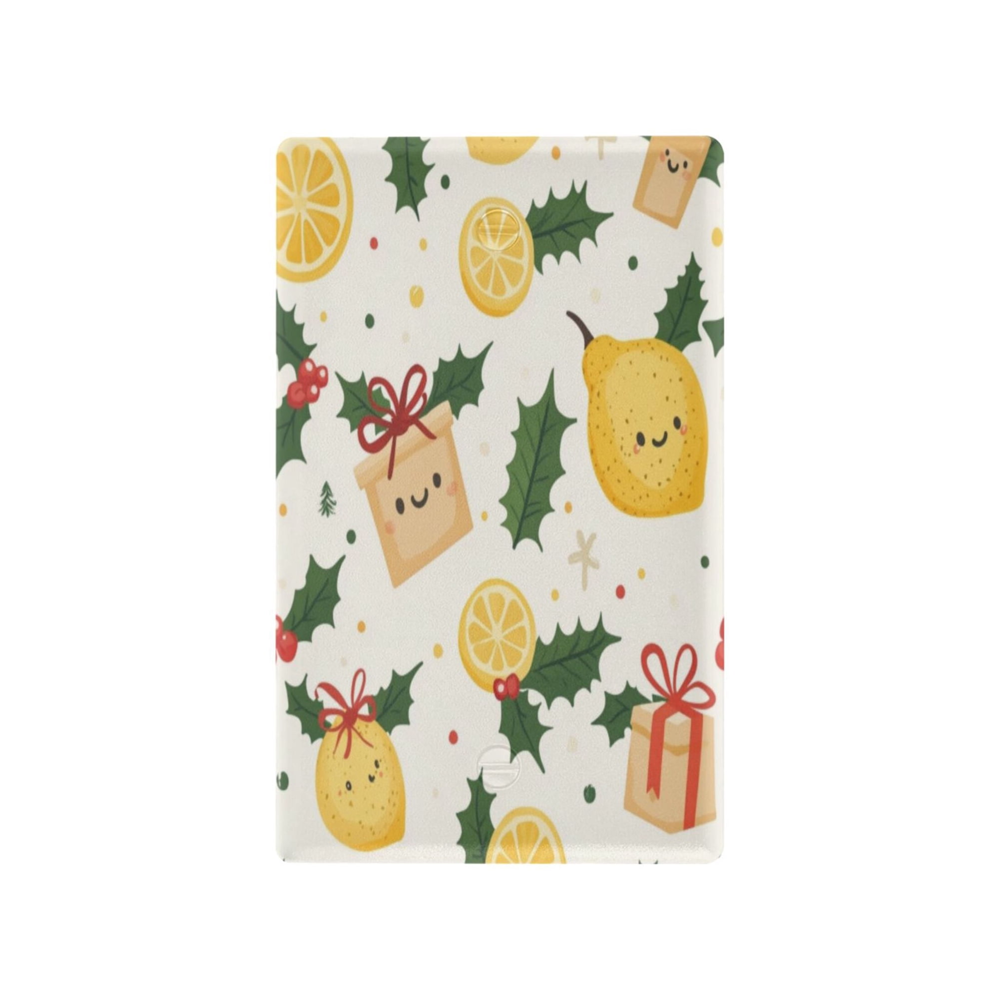 Switch Panel Switch Decoration 2.76x4.53x0.28 Inches Unused Outlet Cover Switch Plate Wall Plates Living Room Kitchen Bedroom Study Switches Christmas Presents and Lemons