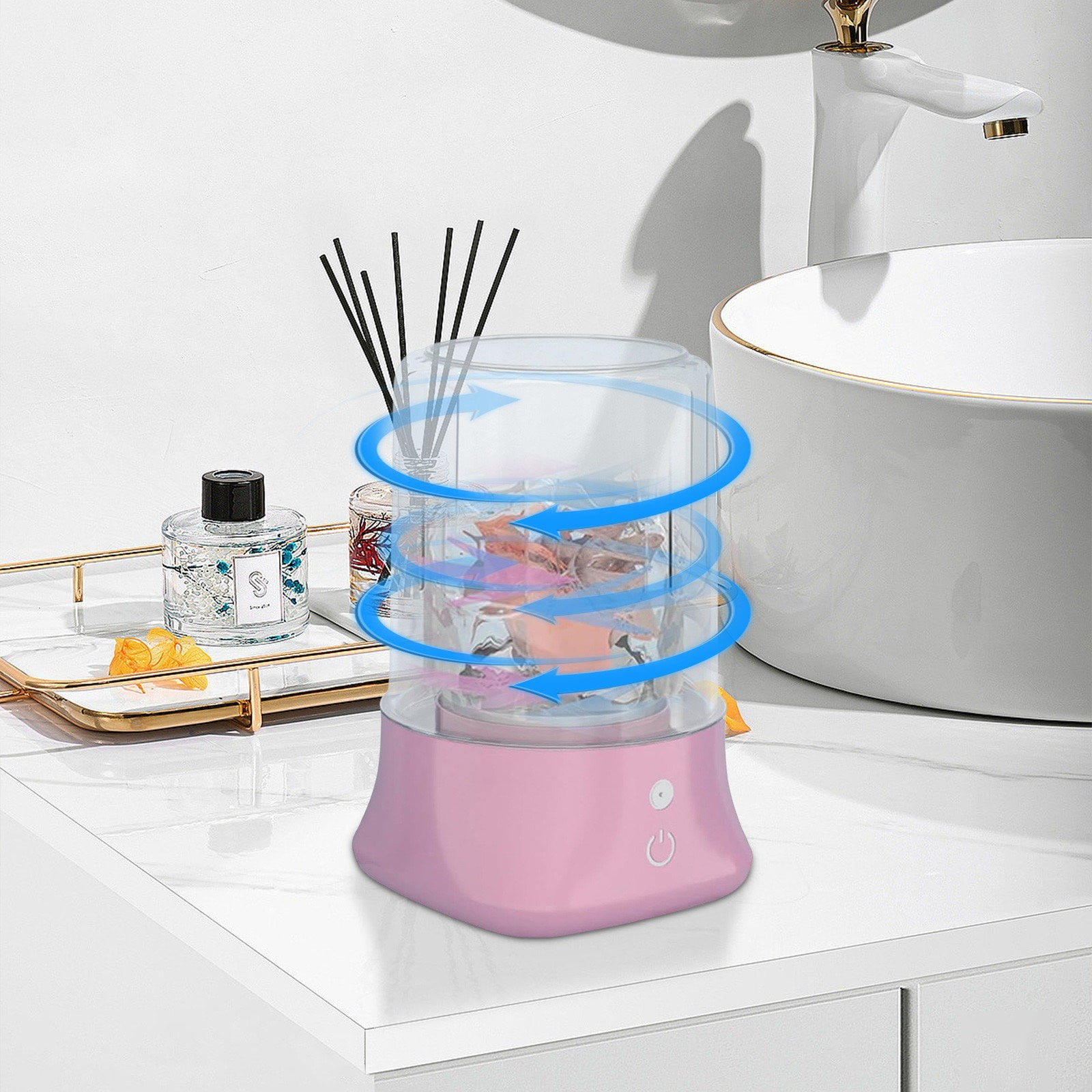 WWG Portable Mini Washing Machine 1L Capacity Wireless Rechargeable Battery Automatic for Underwear Socks Travel Compact Cleaner Cup