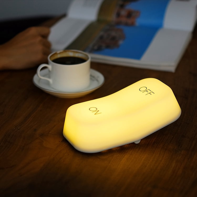DesignNest, On-Off lamp, Led Night Light, Gravity Sensor, fidgety Fun, USB Charging, Portable, Nursery, Rechargeable, Bedside Table, nightstand (Warm)