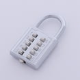 thumbnail image 4 of Anti-theft Button Combination Padlock Digit Push Password Lock Zinc Alloy Security Lock Suitcase Luggage Coded Lock Cupboard Cabinet Locker Padlock, 4 of 10