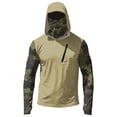 thumbnail image 5 of Men's UPF 50+ Sun Hoodie Long Sleeve Hooded Fishing Shirt Digital Camo Sleeve Pullover Cooling Ice Silk Breathable Quick-Dry Moisture Wicking 4-Way Stretch for Commute Fishing Hiking Sky Blue L, 5 of 5