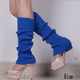 thumbnail image 5 of Calcetines de pierna de invierno cálido para mantener la manga de la pierna color caramelo calentador de pantorrillas de punto para adultos, azul 1 par Scienceny AP000048-05, 5 of 7
