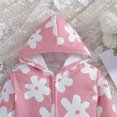 thumbnail image 4 of Kkkded Toddler Baby Kids Long-Sleeved Hooded Outfits for Girls Print Zip Sweatsuit Tops Casual Trousers Sprinting Fall 2PCS Set 2-6T, 4 of 9