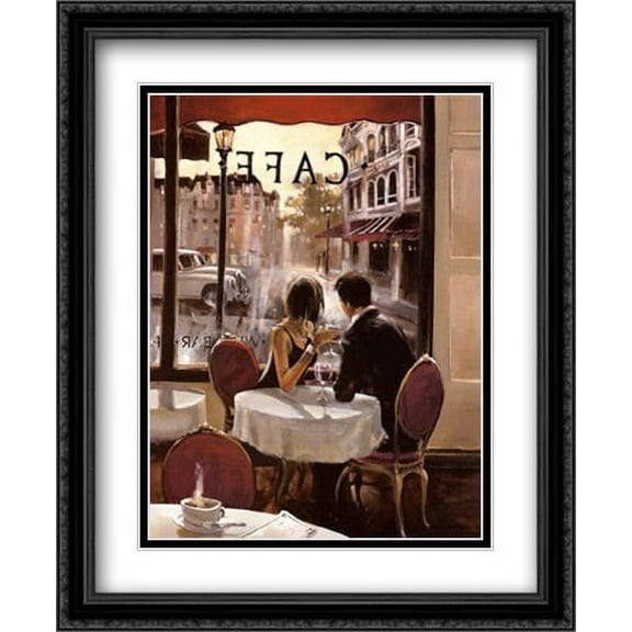 After Hours 2x Matted 28x36 Large Black Ornate Framed Art Print by Brent Heighton