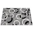 thumbnail image 1 of Juego De 4 Manteles Individuales Circulares, Color Blanco, Gris Y Negro, Resistentes Al Calor, Para Mesa De Comedor, Antideslizantes, 18.0 X 12.0 In, 1 of 1