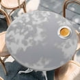 thumbnail image 2 of Gray Striped Round Tablecloth, Fitted Table Cover with Elastic for 36"-44" Round Tables, Modern Minimalist Vertical Stripes Lines Table Cloth Outdoor Indoor Dinning Party Waterproof Tablecloths, 2 of 7