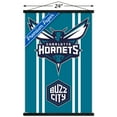 thumbnail image 3 of NBA Charlotte Hornets - Logo 20 Wall Poster with Wooden Magnetic Frame, 22.375" x 34", 3 of 4