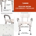 thumbnail image 3 of Silla Banco para Ducha y Tina con Brazos y Respaldo (Soporta hasta 100 Kg de Peso) Magnimed Silla Banco para Ducha y Tina con Brazos y Respaldo, 3 of 5