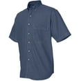 thumbnail image 2 of Short Sleeve Denim Shirt, 2XL, Light Denim, 2 of 5