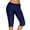 Navy, variant on Plus Size Swim Capris for Women Long Leg Bike Shorts Tummy Control Boardshorts Knee Length Swim Legging Pants High Waisted Swimming Tights Board Shorts Black 3X-Large