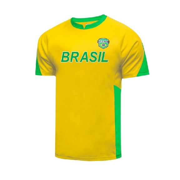 Icon Sports Country Soccer Jersey Game Day Shirt - Striker, Brazil, Large