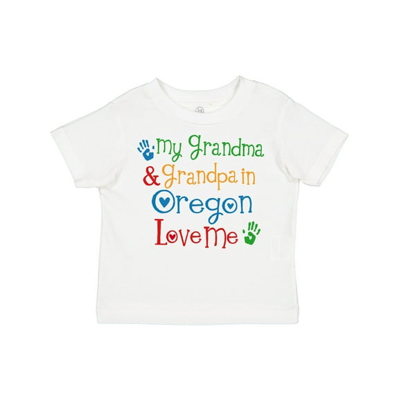 Inktastic Oregon My Grandma and Grandpa Love Me Boys or Girls Toddler T-Shirt