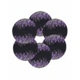 thumbnail image 7 of 15 Inch Round Placemats Set of 6, Purple Lavender Non Slip Heat Insulation PP Table Mats, Spring Watercolor Wildflowers Plant Black Washable Place Mats for Kitchen Dining Party Table Decor, 7 of 7