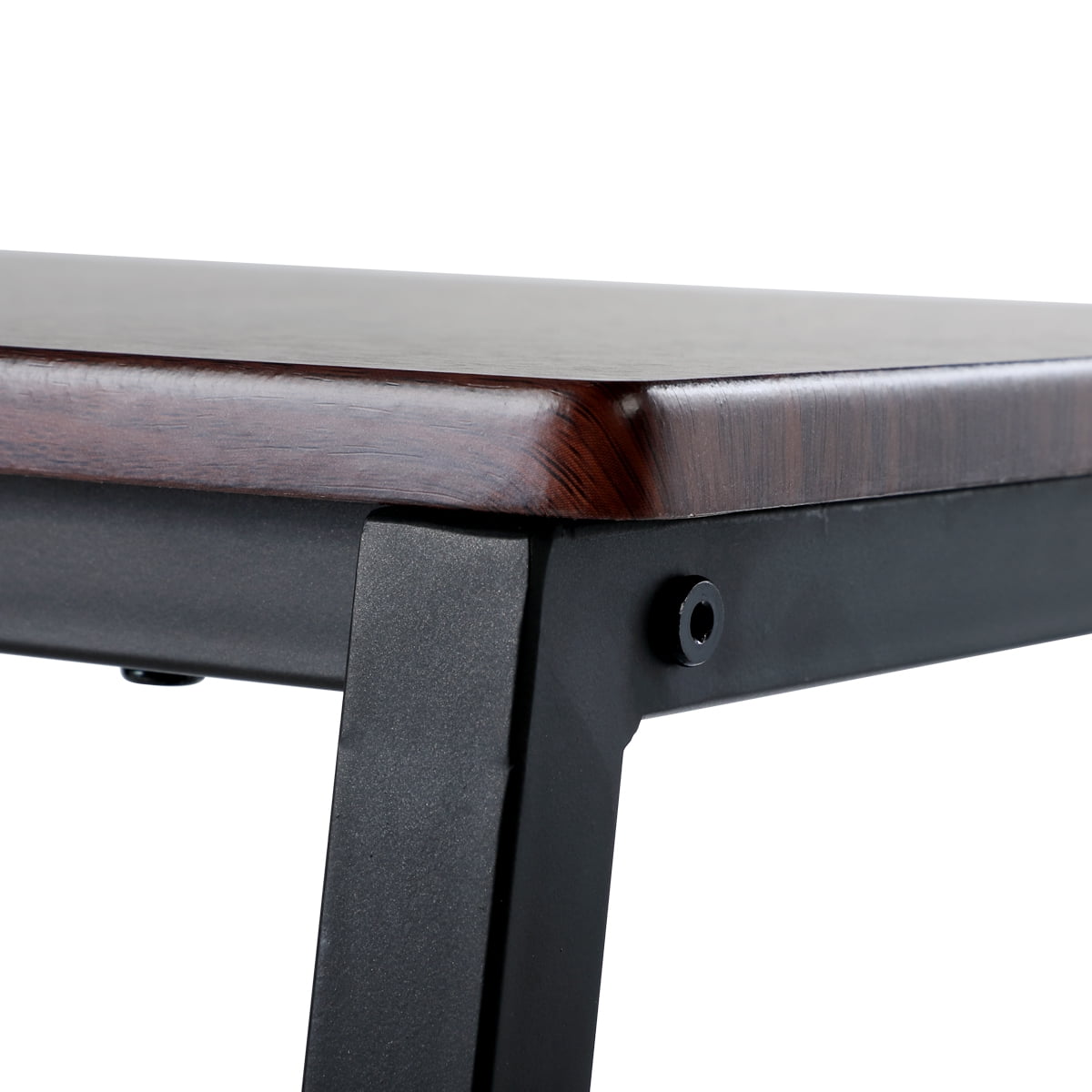 Lowestbest C Shape Accent Side End Table w/ Brown Desktop Lowestbest C Shape Accent Side End Table w/ Brown Desktop