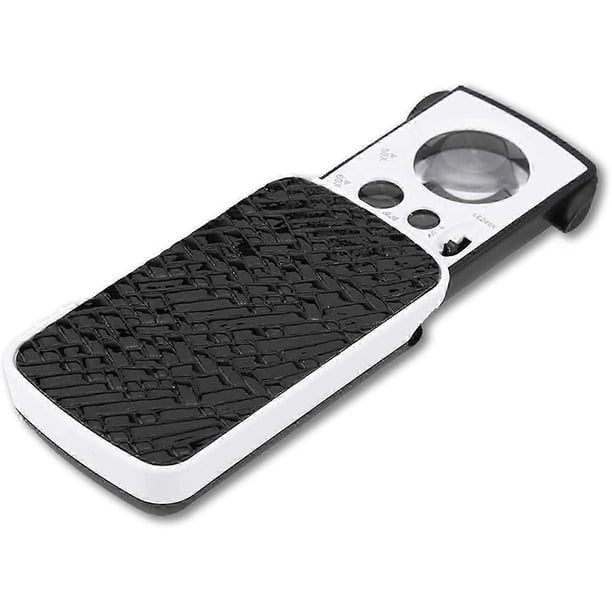 Magnifying Glass, 30x/60x/90x Handheld Magnifying Glass with LED Light Illuminated Magnifying Glass for Jewelry, Gemstones, Stamps, Coins, Watches and