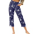 thumbnail image 1 of WILLBEST Pantalones Casuales para Mujer con Estampado de Patrón, Cintura Elástica, Ligeros, Transpirables, de Lino, Cómodos y elegantes para Uso Diario. Mediana, 1 of 5