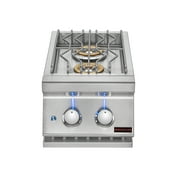 Whistler Built-in Propane Gas Stainless Steel Double Side Burner with NG Conversion Kits
