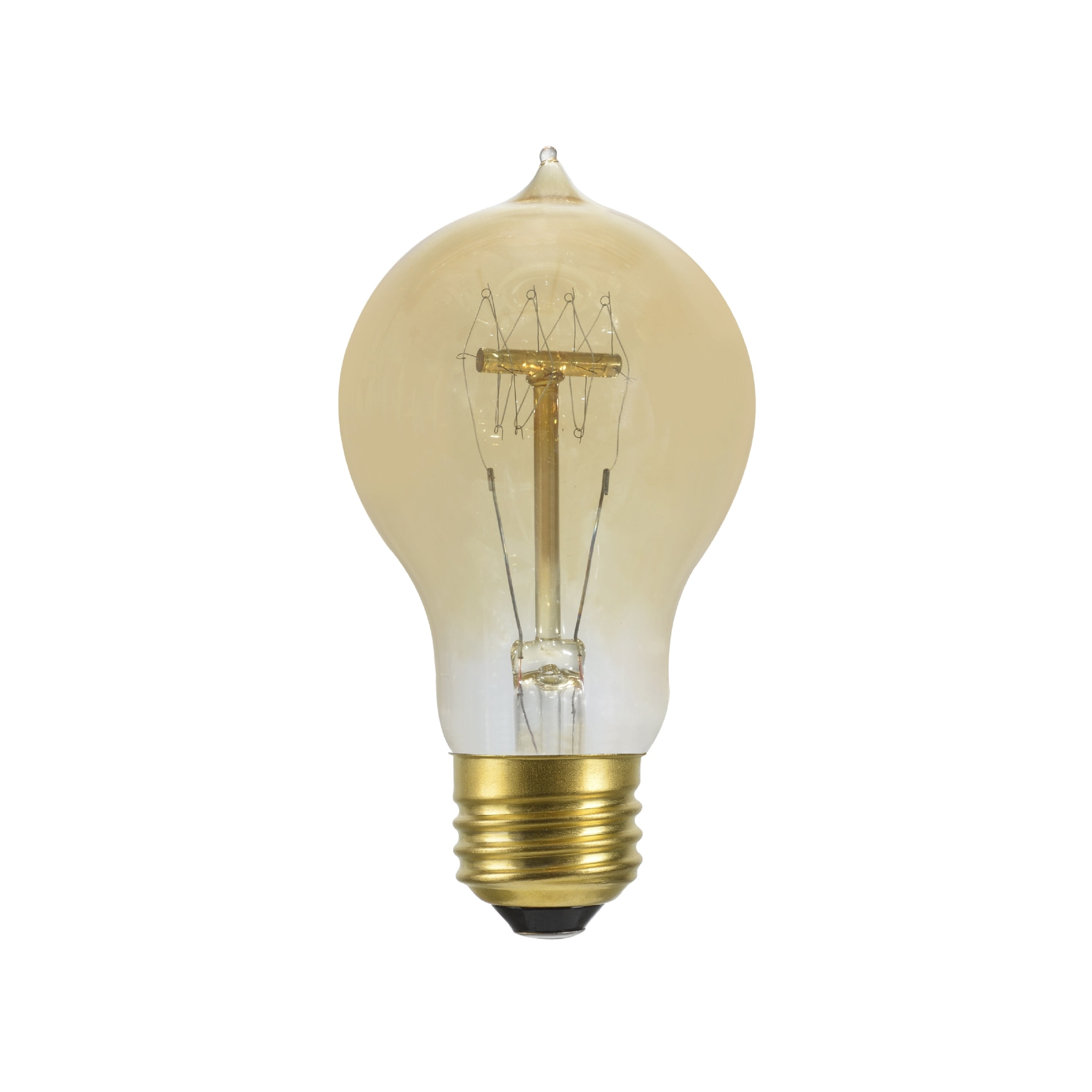 Aspen Creative 10005-06 A19 Vintage Edison Filament Light Bulb, 60 Watt Medium (E26) Base, Amber, 6 Pack