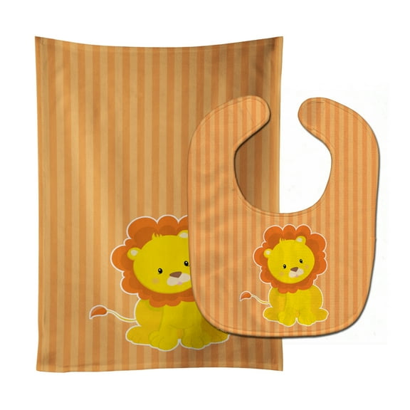 Lion Baby Bib & Burp Cloth
