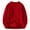 Red, variant on SERTG Men's Solid Color Plush Knit Sweater Fall Winter Thermal Warm Thickened Round Neck Long Sleeve Fleece Lined Tops Men's Sweater(Black,XL)