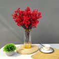 thumbnail image 5 of 10 Bundle Artificial Babys Breath Flowers Fake Gypsophila Bouquet Faux Silk Floral for Flower Arrangements Kitchen Wedding Home Decor (Red), 5 of 7
