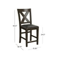 thumbnail image 4 of Hillsdale Spencer 24.5 Wood Counter Stool in Dark Espresso Wire Brush, 4 of 13
