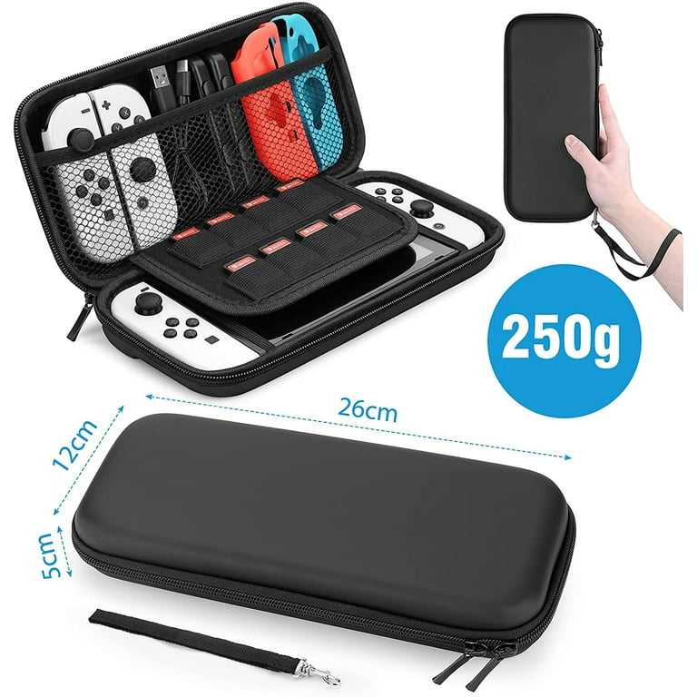  HEYSTOP Switch OLED Model Carrying Case, 9 in 1 Accessories Kit  for 2021 Nintendo Switch OLED Model with Dockable Protective Case Cover, HD Switch  OLED Screen Protector and Thumb Grip Caps (