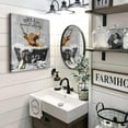 thumbnail image 5 of WFSposter Farmhouse Higland Cow In Bathtub Hello Sweet Cheeks Wall Art Decor Rustic Country Pictures Prints Painting Posters Framed Canvas Quotes For Living Dining Room Bathroom Home Wall Art Decor, 5 of 6
