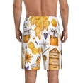 thumbnail image 4 of Lsque Honey Bee Set Mens Sleep Pajama Shorts,Short Pajama Pants, Cotton Ultra-Soft Knit-Large, 4 of 9