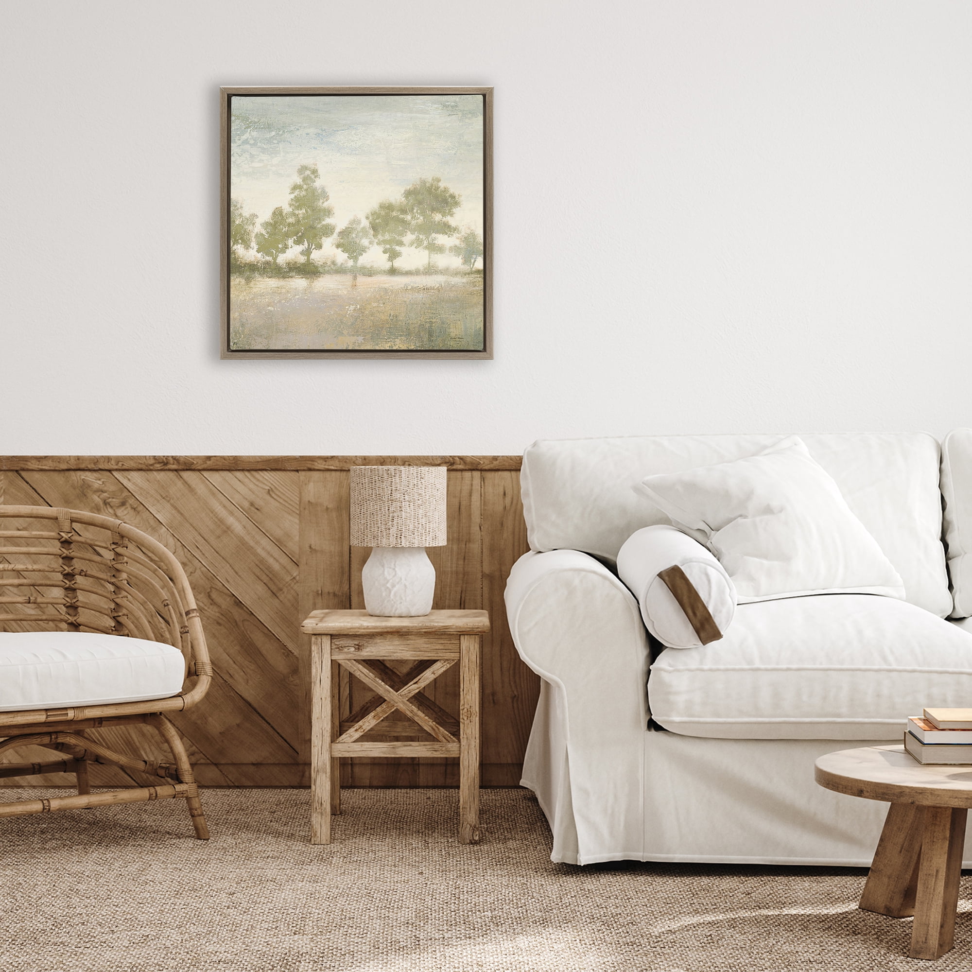 Stupell Industries Forest Light Landscape Brown Framed Floater Canvas Wall Art, design by Michael Marcon